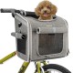 Dog Bicycle Basket, Expandable Soft Bicycle Transport Backpack with 4 Open Doors, 4 Mesh Windows for Small Dog Cat Puppy - Grey Dog Bicycle Basket, Expandable Soft Bicycle Transport Backpack with 4 Open Doors, 4 Mesh Windows for Small Dog Cat Puppy - Grey