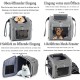 Dog Bicycle Basket, Expandable Soft Bicycle Transport Backpack with 4 Open Doors, 4 Mesh Windows for Small Dog Cat Puppy - Grey Dog Bicycle Basket, Expandable Soft Bicycle Transport Backpack with 4 Open Doors, 4 Mesh Windows for Small Dog Cat Puppy - Grey