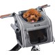 Dog Bicycle Basket, Expandable Soft Pet Carrier Backpack with 4 Open Doors, 4 Mesh Window for Small Dog Cat Puppy Grey Dog Bicycle Basket, Expandable Soft Pet Carrier Backpack with 4 Open Doors, 4 Mesh Window for Small Dog Cat Puppy Grey