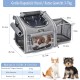 Dog Bicycle Basket, Expandable Soft Pet Carrier Backpack with 4 Open Doors, 4 Mesh Window for Small Dog Cat Puppy Grey Dog Bicycle Basket, Expandable Soft Pet Carrier Backpack with 4 Open Doors, 4 Mesh Window for Small Dog Cat Puppy Grey
