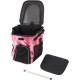 Dog Bicycle Basket, Waterproof Dog Bicycle Basket Backpack, Breathable and Removable Dog Carrier, Spacious and Comfortable Bicycle Basket for Outdoor Activities (Pink Camo)