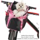 Dog Bicycle Basket, Waterproof Dog Bicycle Basket Backpack, Breathable and Removable Dog Carrier, Spacious and Comfortable Bicycle Basket for Outdoor Activities (Pink Camo)