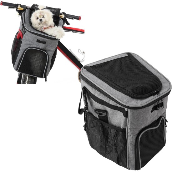 Dog Bicycle Basket, Waterproof Dog Bicycle Basket Backpack, Breathable and Removable Dog Carrier, Spacious and Comfortable Bicycle Basket for Outdoor Activities (Pink Camo) Dog Bicycle Basket, Waterproof Dog Bicycle Basket Backpack, Breathable and Removable Dog Carrier, Spacious and Comfortable Bicycle Basket for Outdoor Activities (Pink Camo)