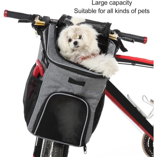 Dog Bicycle Basket, Waterproof Dog Bicycle Basket Backpack, Breathable and Removable Dog Carrier, Spacious and Comfortable Bicycle Basket for Outdoor Activities (Pink Camo) Dog Bicycle Basket, Waterproof Dog Bicycle Basket Backpack, Breathable and Removable Dog Carrier, Spacious and Comfortable Bicycle Basket for Outdoor Activities (Pink Camo)