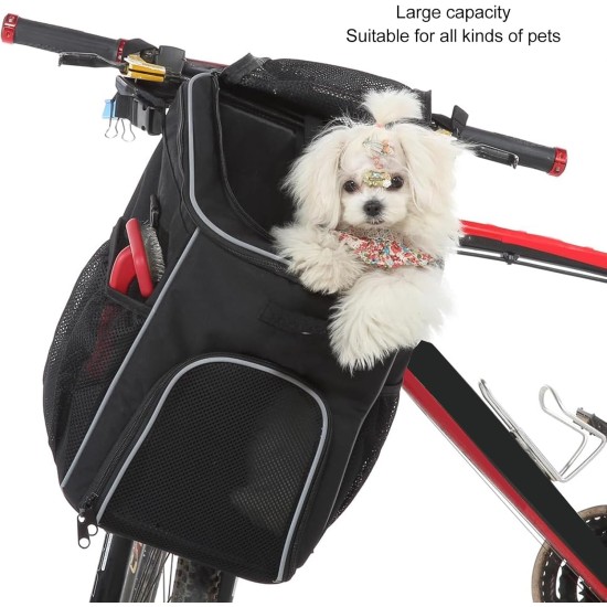 Dog Bicycle Basket, Waterproof Dog Bicycle Basket Backpack, Breathable and Removable Dog Carrier, Spacious and Comfortable Bicycle Basket for Outdoor Activities (Pink Camo) Dog Bicycle Basket, Waterproof Dog Bicycle Basket Backpack, Breathable and Removable Dog Carrier, Spacious and Comfortable Bicycle Basket for Outdoor Activities (Pink Camo)