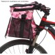 Dog Bicycle Basket, Waterproof Dog Bicycle Basket Backpack, Breathable and Removable Dog Carrier, Spacious and Comfortable Bicycle Basket for Outdoor Activities (Pink Camo)