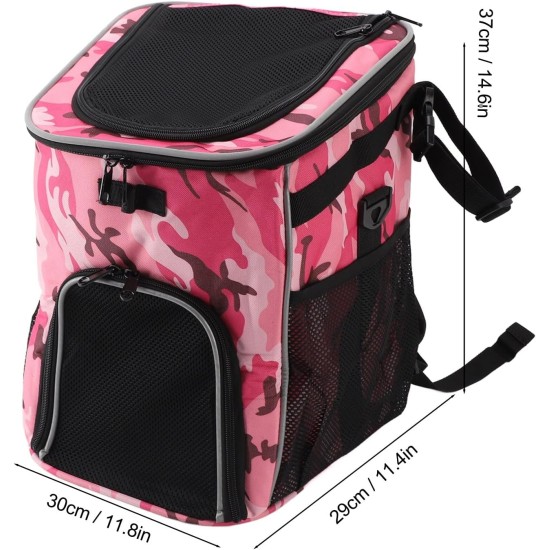 Dog Bicycle Basket, Waterproof Dog Bicycle Basket Backpack, Breathable and Removable Dog Carrier, Spacious and Comfortable Bicycle Basket for Outdoor Activities (Pink Camo) Dog Bicycle Basket, Waterproof Dog Bicycle Basket Backpack, Breathable and Removable Dog Carrier, Spacious and Comfortable Bicycle Basket for Outdoor Activities (Pink Camo)