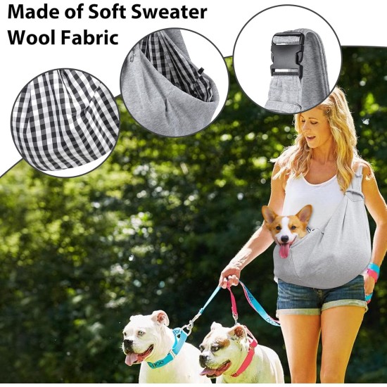 Dog Carrier, Adjustable Shoulder Strap, Sling Dog, Pet Dog Bag for Pets, Small Dog, Cat, Trips Carrying Capacity up to 7.5 kg (Grey) Dog Carrier, Adjustable Shoulder Strap, Sling Dog, Pet Dog Bag for Pets, Small Dog, Cat, Trips Carrying Capacity up to 7.5 kg (Grey)