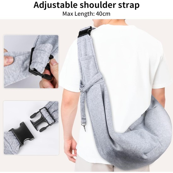 Dog Carrier Bag Adjustable Shoulder Strap Sling Dog Shoulder Bag for Pets Small Dog Cat Dog Bag for Outdoor and Excursions Carrying Capacity up to 7.5 kg, Black Dog Carrier Bag Adjustable Shoulder Strap Sling Dog Shoulder Bag for Pets Small Dog Cat Dog Bag for Outdoor and Excursions Carrying Capacity up to 7.5 kg, Black
