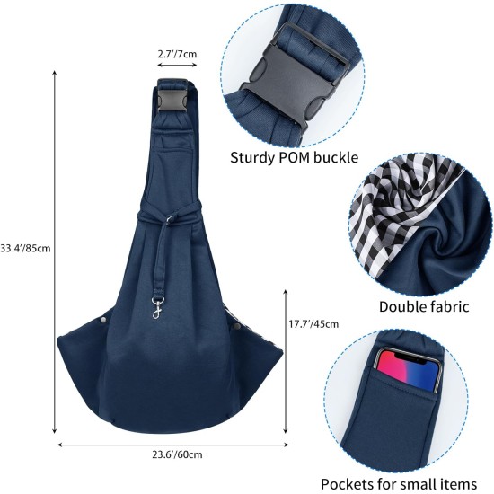 Dog Carrier Bag Adjustable Shoulder Strap Sling Dog Shoulder Bag for Pets Small Dog Cat Dog Bag for Outdoor and Excursions Carrying Capacity up to 7.5 kg, Black Dog Carrier Bag Adjustable Shoulder Strap Sling Dog Shoulder Bag for Pets Small Dog Cat Dog Bag for Outdoor and Excursions Carrying Capacity up to 7.5 kg, Black