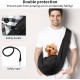 Dog Carrier Bag Adjustable Shoulder Strap Sling Dog Shoulder Bag for Pets Small Dog Cat Dog Bag for Outdoor and Excursions Carrying Capacity up to 7.5 kg, Black