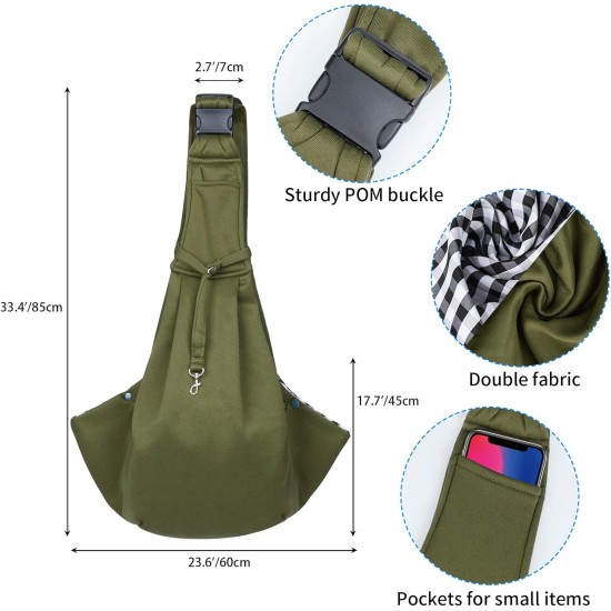 Dog Carrier Bag Adjustable Shoulder Strap Sling Dog Shoulder Bag for Pets Small Dog Cat Dog Bag for Outdoor and Excursions Carrying Capacity up to 7.5 kg, Black Dog Carrier Bag Adjustable Shoulder Strap Sling Dog Shoulder Bag for Pets Small Dog Cat Dog Bag for Outdoor and Excursions Carrying Capacity up to 7.5 kg, Black