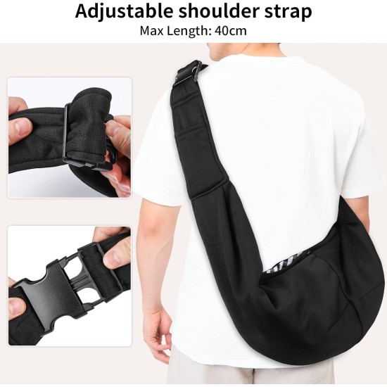 Dog Carrier Bag Adjustable Shoulder Strap Sling Dog Shoulder Bag for Pets Small Dog Cat Dog Bag for Outdoor and Excursions Carrying Capacity up to 7.5 kg, Black Dog Carrier Bag Adjustable Shoulder Strap Sling Dog Shoulder Bag for Pets Small Dog Cat Dog Bag for Outdoor and Excursions Carrying Capacity up to 7.5 kg, Black