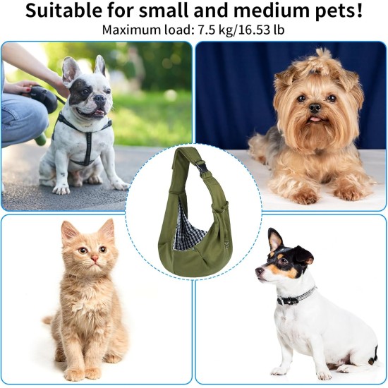 Dog Carrier Bag Adjustable Shoulder Strap Sling Dog Shoulder Bag for Pets Small Dog Cat Dog Bag for Outdoor and Excursions Carrying Capacity up to 7.5 kg, Black Dog Carrier Bag Adjustable Shoulder Strap Sling Dog Shoulder Bag for Pets Small Dog Cat Dog Bag for Outdoor and Excursions Carrying Capacity up to 7.5 kg, Black