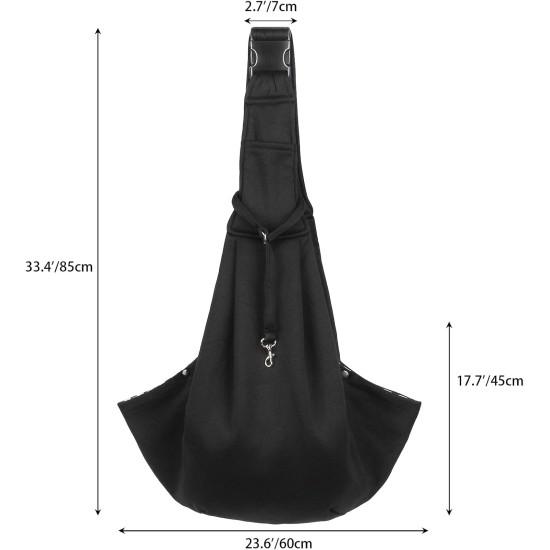 Dog Carrier Bag Adjustable Shoulder Strap Sling Dog Shoulder Bag for Pets Small Dog Cat Dog Bag for Outdoor and Excursions Carrying Capacity up to 7.5 kg, Black Dog Carrier Bag Adjustable Shoulder Strap Sling Dog Shoulder Bag for Pets Small Dog Cat Dog Bag for Outdoor and Excursions Carrying Capacity up to 7.5 kg, Black