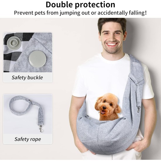 Dog Carrier Bag Adjustable Shoulder Strap Sling Dog Shoulder Bag for Pets Small Dog Cat Dog Bag for Outdoor and Excursions Carrying Capacity up to 7.5 kg, Black Dog Carrier Bag Adjustable Shoulder Strap Sling Dog Shoulder Bag for Pets Small Dog Cat Dog Bag for Outdoor and Excursions Carrying Capacity up to 7.5 kg, Black