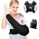 Dog Carrier Bag, Adjustable Sling for Small Dogs, Dog Carrier Bag up to 9 kg, for Dogs and Cats, Walking Outdoor Activities (Black) Dog Carrier Bag, Adjustable Sling for Small Dogs, Dog Carrier Bag up to 9 kg, for Dogs and Cats, Walking Outdoor Activities (Black)