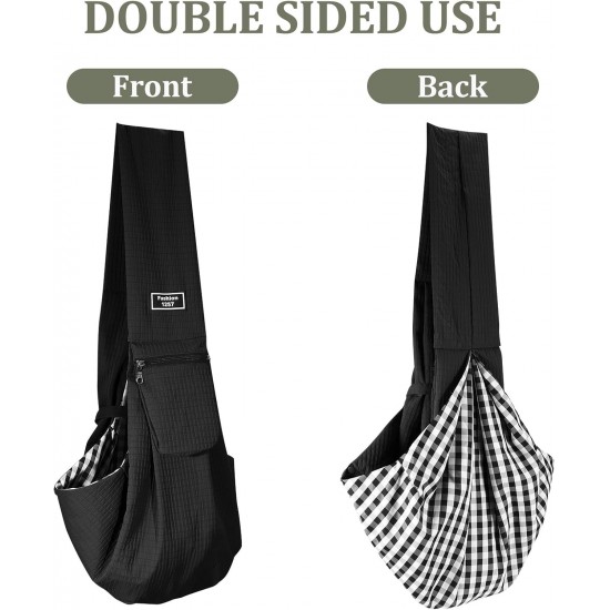 Dog Carrier Bag, Breathable Pet Bag, Load Capacity up to 6.5 kg, Hands-Free Dog Bag with Storage Bag for Small Dogs, Cats, Outdoor Walking Activities and Excursions (Black) Dog Carrier Bag, Breathable Pet Bag, Load Capacity up to 6.5 kg, Hands-Free Dog Bag with Storage Bag for Small Dogs, Cats, Outdoor Walking Activities and Excursions (Black)