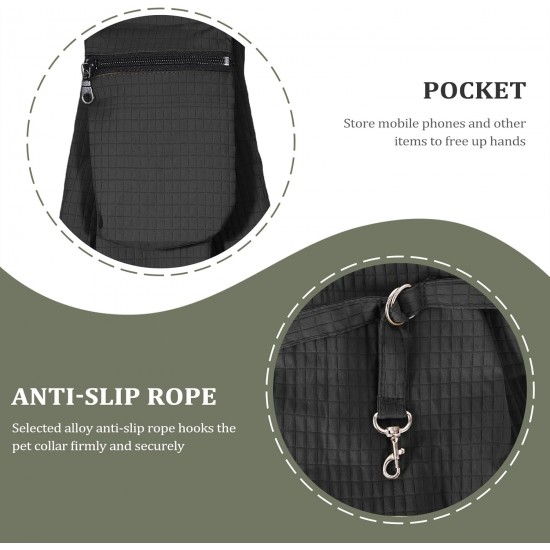 Dog Carrier Bag, Breathable Pet Bag, Load Capacity up to 6.5 kg, Hands-Free Dog Bag with Storage Bag for Small Dogs, Cats, Outdoor Walking Activities and Excursions (Black) Dog Carrier Bag, Breathable Pet Bag, Load Capacity up to 6.5 kg, Hands-Free Dog Bag with Storage Bag for Small Dogs, Cats, Outdoor Walking Activities and Excursions (Black)