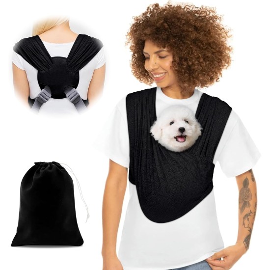 Dog Carrier Bag, Dog Bag up to 9 kg, Dog Sling Adjustable Strap, Soft Hands-Free Dog Bag, Dog Carrier Hands-Free, Pet Fabric Carrier Bag for Dogs Cats Outdoor Activities Dog Carrier Bag, Dog Bag up to 9 kg, Dog Sling Adjustable Strap, Soft Hands-Free Dog Bag, Dog Carrier Hands-Free, Pet Fabric Carrier Bag for Dogs Cats Outdoor Activities