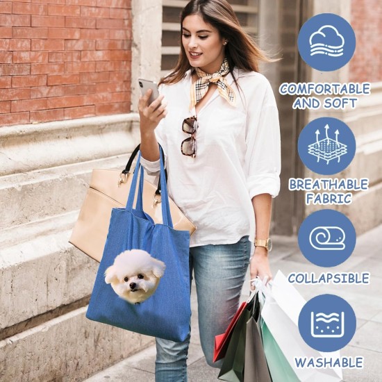Dog Carrier Bag, Dog Carrier Bag, Dog Carrier Bag, Dog Carry Bag, Dog Carry Bag up to 12 pounds, for Walking Outdoor Activities and Excursions (44 x 44 cm, Blue) Dog Carrier Bag, Dog Carrier Bag, Dog Carrier Bag, Dog Carry Bag, Dog Carry Bag up to 12 pounds, for Walking Outdoor Activities and Excursions (44 x 44 cm, Blue)