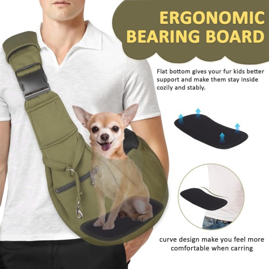 Dog Carrier Bag, Dog Carrier for Small Dogs, Sling Dog with Adjustable, Carry Bag for Small Dogs, Walks and Activities (Green) Dog Carrier Bag, Dog Carrier for Small Dogs, Sling Dog with Adjustable, Carry Bag for Small Dogs, Walks and Activities (Green)