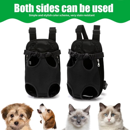 Dog Carrier Bag Dog Sling Breathable All-Round Bag Made of Canvas with Holes for Precise Attachment of Limbs Suitable for Small Pets Weighing 2.5 - 3.5 kg, Black Dog Carrier Bag Dog Sling Breathable All-Round Bag Made of Canvas with Holes for Precise Attachment of Limbs Suitable for Small Pets Weighing 2.5 - 3.5 kg, Black