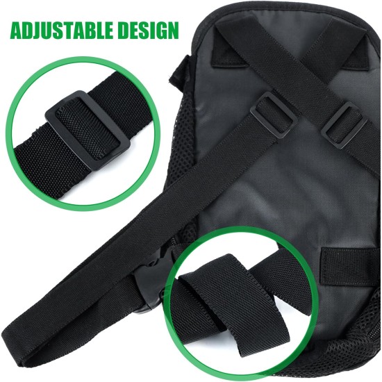 Dog Carrier Bag Dog Sling Breathable All-Round Bag Made of Canvas with Holes for Precise Attachment of Limbs Suitable for Small Pets Weighing 2.5 - 3.5 kg, Black Dog Carrier Bag Dog Sling Breathable All-Round Bag Made of Canvas with Holes for Precise Attachment of Limbs Suitable for Small Pets Weighing 2.5 - 3.5 kg, Black