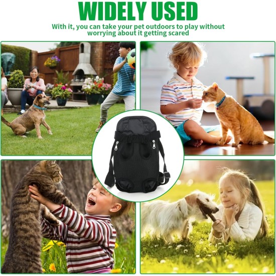 Dog Carrier Bag Dog Sling Breathable All-Round Bag Made of Canvas with Holes for Precise Attachment of Limbs Suitable for Small Pets Weighing 2.5 - 3.5 kg, Black Dog Carrier Bag Dog Sling Breathable All-Round Bag Made of Canvas with Holes for Precise Attachment of Limbs Suitable for Small Pets Weighing 2.5 - 3.5 kg, Black