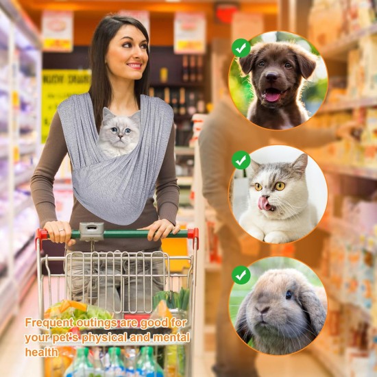 Dog Carrier Bag Dog up to 9 kg, Dog Sling with Adjustable Shoulder Strap, Sling Dog for Walking Outdoor Activities and Excursions, Dog Carrier for Small Dog Cat, Grey Dog Carrier Bag Dog up to 9 kg, Dog Sling with Adjustable Shoulder Strap, Sling Dog for Walking Outdoor Activities and Excursions, Dog Carrier for Small Dog Cat, Grey