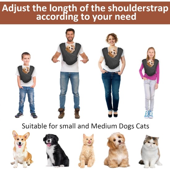 Dog Carrier Bag, Hands-Free Dog Carrier Sling Dog Size Adjustable Sling for Dogs, Double Shoulder Strap Dog Bag Front Dog Bag for Small Dogs Dog Carrier Bag, Hands-Free Dog Carrier Sling Dog Size Adjustable Sling for Dogs, Double Shoulder Strap Dog Bag Front Dog Bag for Small Dogs