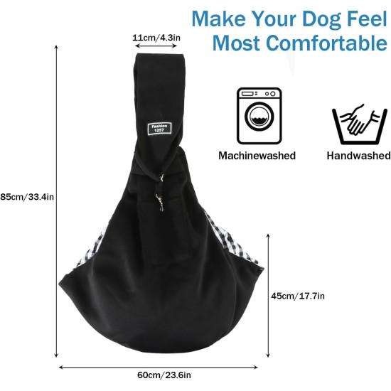Dog Carrier Bag, Pet Carrier for Small Dogs and Cats for Outdoor and Excursions, Load Capacity up to 7.5 kg, Black Dog Carrier Bag, Pet Carrier for Small Dogs and Cats for Outdoor and Excursions, Load Capacity up to 7.5 kg, Black