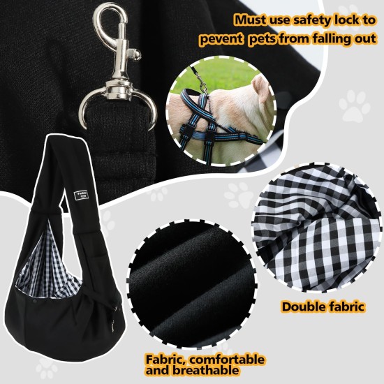 Dog Carrier Bag, Pet Carrier for Small Dogs and Cats for Outdoor and Excursions, Load Capacity up to 7.5 kg, Black Dog Carrier Bag, Pet Carrier for Small Dogs and Cats for Outdoor and Excursions, Load Capacity up to 7.5 kg, Black
