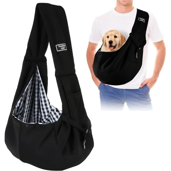 Dog Carrier Bag, Pet Carrier for Small Dogs and Cats for Outdoor and Excursions, Load Capacity up to 7.5 kg, Black Dog Carrier Bag, Pet Carrier for Small Dogs and Cats for Outdoor and Excursions, Load Capacity up to 7.5 kg, Black