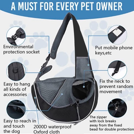 Dog Carrier Bag Portable Shoulder Bag for Dogs and Cats Adjustable Travel Bag for Small Animals Breathable Mesh Bum Bag Puppy Comfortable with Bag for Dogs Dog Carrier Bag Portable Shoulder Bag for Dogs and Cats Adjustable Travel Bag for Small Animals Breathable Mesh Bum Bag Puppy Comfortable with Bag for Dogs