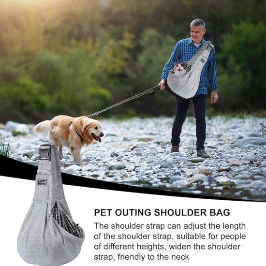Dog Carrier Bag Puppy Carry Bag Dog Portable Adjustable Dog Sling Carrying Capacity up to 13 kg Dog Carry Bag for Dogs and Cats Walks (Grey) Dog Carrier Bag Puppy Carry Bag Dog Portable Adjustable Dog Sling Carrying Capacity up to 13 kg Dog Carry Bag for Dogs and Cats Walks (Grey)