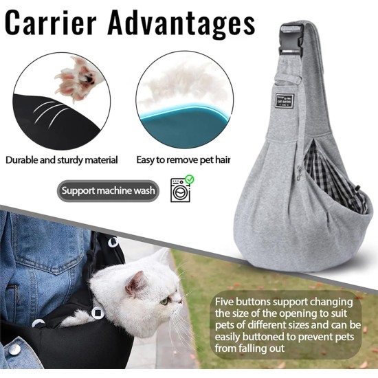 Dog Carrier Bag Puppy Carry Bag Dog Portable Adjustable Dog Sling Carrying Capacity up to 13 kg Dog Carry Bag for Dogs and Cats Walks (Grey) Dog Carrier Bag Puppy Carry Bag Dog Portable Adjustable Dog Sling Carrying Capacity up to 13 kg Dog Carry Bag for Dogs and Cats Walks (Grey)