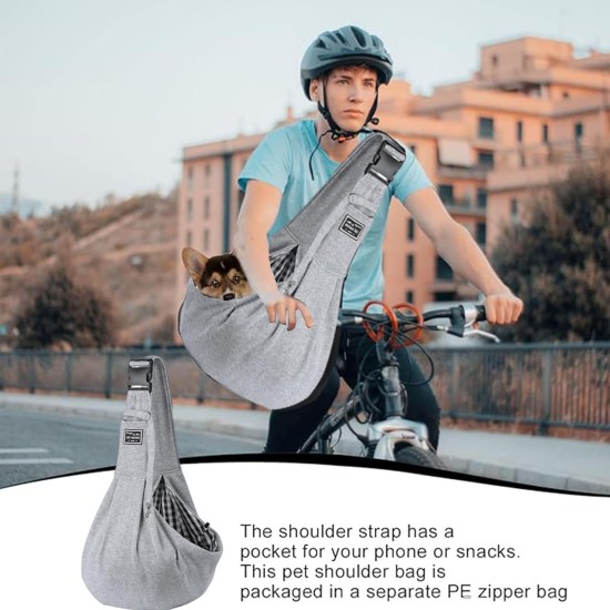 Dog Carrier Bag Puppy Carry Bag Dog Portable Adjustable Dog Sling Carrying Capacity up to 13 kg Dog Carry Bag for Dogs and Cats Walks (Grey) Dog Carrier Bag Puppy Carry Bag Dog Portable Adjustable Dog Sling Carrying Capacity up to 13 kg Dog Carry Bag for Dogs and Cats Walks (Grey)