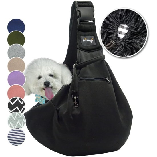 Dog Carrier Bag for Dogs NATUYA Carrier with Mesh Bag for Carrier Dogs Cats Hands Free Pet Bag Buckle Mesh Bag Pet Bag (Black) Dog Carrier Bag for Dogs NATUYA Carrier with Mesh Bag for Carrier Dogs Cats Hands Free Pet Bag Buckle Mesh Bag Pet Bag (Black)