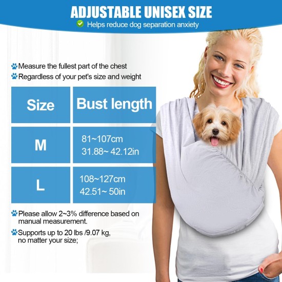 Dog Carrier Bag for Small Dogs, Hands-Free Adjustable Dog Carrier Bag, Soft Dog Carrier Bag, Front Chest Changing Carrier Bag for Cats for Underground Outdoor Travel (M) Dog Carrier Bag for Small Dogs, Hands-Free Adjustable Dog Carrier Bag, Soft Dog Carrier Bag, Front Chest Changing Carrier Bag for Cats for Underground Outdoor Travel (M)