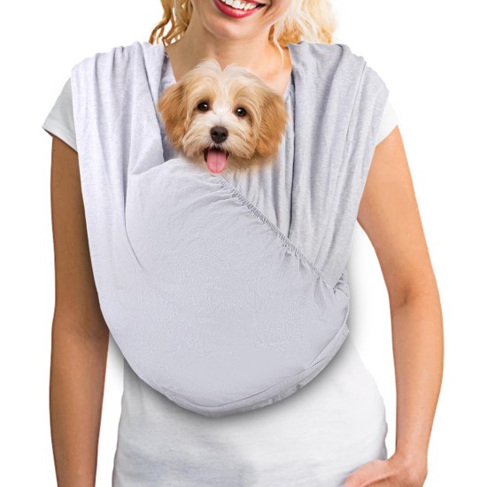 Dog Carrier Bag for Small Dogs, Hands-Free Adjustable Dog Carrier Bag, Soft Dog Carrier Bag, Front Chest Changing Carrier Bag for Cats for Underground Outdoor Travel (M)