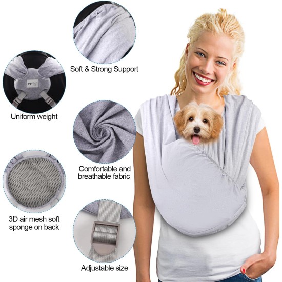 Dog Carrier Bag for Small Dogs, Hands-Free Adjustable Dog Carrier Bag, Soft Dog Carrier Bag, Front Chest Changing Carrier Bag for Cats for Underground Outdoor Travel (M) Dog Carrier Bag for Small Dogs, Hands-Free Adjustable Dog Carrier Bag, Soft Dog Carrier Bag, Front Chest Changing Carrier Bag for Cats for Underground Outdoor Travel (M)