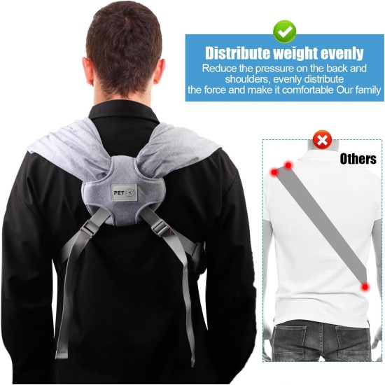 Dog Carrier Bag for Small Dogs, Hands-Free Adjustable Dog Carrier Bag, Soft Dog Carrier Bag, Front Chest Changing Carrier Bag for Cats for Underground Outdoor Travel (M) Dog Carrier Bag for Small Dogs, Hands-Free Adjustable Dog Carrier Bag, Soft Dog Carrier Bag, Front Chest Changing Carrier Bag for Cats for Underground Outdoor Travel (M)
