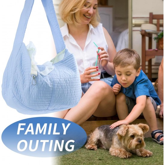 Dog Carrier Bag up to 10 kg, Dog Carry Bag with Button Design and Lead Hook, Can Prevent Pets from Jumping Out, Dog Carrier with Storage Bag, Dog Sling Sky Blue, Pack of 1 Dog Carrier Bag up to 10 kg, Dog Carry Bag with Button Design and Lead Hook, Can Prevent Pets from Jumping Out, Dog Carrier with Storage Bag, Dog Sling Sky Blue, Pack of 1