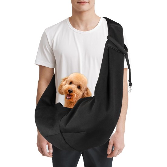 Dog Carrier Bag with Adjustable Shoulder Strap, Transport Bag, Shoulder Bag, Dog for Pets, Dogs, Cats, Hands-Free for Walking, Outdoor Travel (Black) Dog Carrier Bag with Adjustable Shoulder Strap, Transport Bag, Shoulder Bag, Dog for Pets, Dogs, Cats, Hands-Free for Walking, Outdoor Travel (Black)