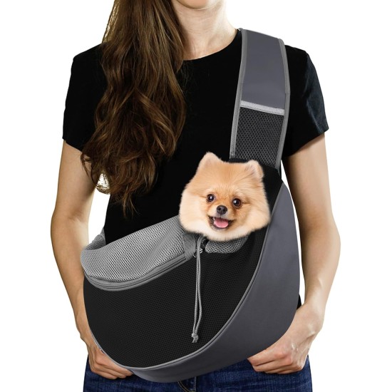 Dog Carrier, Dog Bag, Adjustable Carry Bag, Dog, Pet Shoulder Bag, Transport Bag for Pets, Dog Carrier Bags for Outdoor Travel - L, Dark Grey + Black Dog Carrier, Dog Bag, Adjustable Carry Bag, Dog, Pet Shoulder Bag, Transport Bag for Pets, Dog Carrier Bags for Outdoor Travel - L, Dark Grey + Black