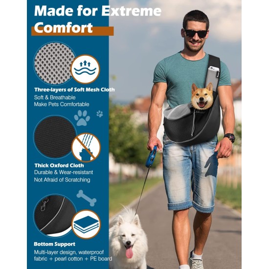 Dog Carrier, Dog Bag, Adjustable Carry Bag, Dog, Pet Shoulder Bag, Transport Bag for Pets, Dog Carrier Bags for Outdoor Travel - L, Dark Grey + Black Dog Carrier, Dog Bag, Adjustable Carry Bag, Dog, Pet Shoulder Bag, Transport Bag for Pets, Dog Carrier Bags for Outdoor Travel - L, Dark Grey + Black