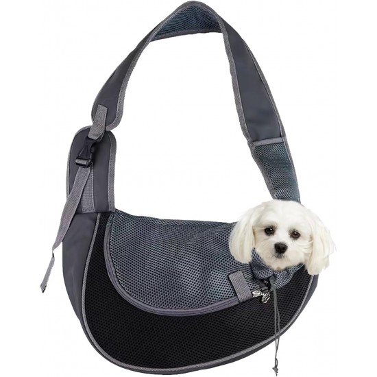 Dog Carrier, Dog Bag, Transport Bag for Pets, Adjustable Carry Bag Dog, Pet Shoulder Bag, Mesh Dog Carrier, for Outdoor Walking Activities and Excursions, Black - L Dog Carrier, Dog Bag, Transport Bag for Pets, Adjustable Carry Bag Dog, Pet Shoulder Bag, Mesh Dog Carrier, for Outdoor Walking Activities and Excursions, Black - L