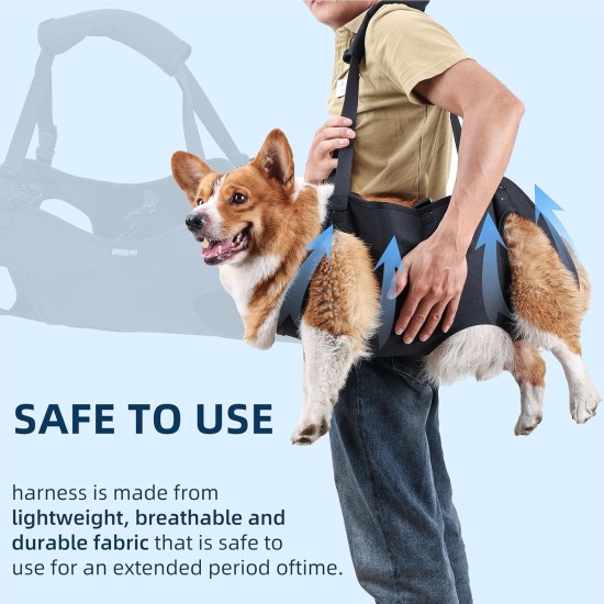 Dog Carrier, Emergency Backpack for Pets, Legs, Support & Rehabilitation, Dog Lift Harness, Dog Carrier for Elderly Dogs, Joint Injuries, Arthritis, Stair Up and Dog Carrier, Emergency Backpack for Pets, Legs, Support & Rehabilitation, Dog Lift Harness, Dog Carrier for Elderly Dogs, Joint Injuries, Arthritis, Stair Up and