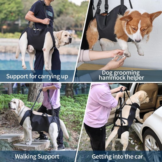 Dog Carrier, Emergency Backpack for Pets, Legs, Support & Rehabilitation, Dog Lift Harness, Dog Carrier for Elderly Dogs, Joint Injuries, Arthritis, Stair Up and Dog Carrier, Emergency Backpack for Pets, Legs, Support & Rehabilitation, Dog Lift Harness, Dog Carrier for Elderly Dogs, Joint Injuries, Arthritis, Stair Up and